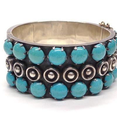 Antonio Reina Turquoise & Sterling Silver Cuff