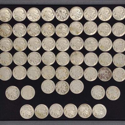 (58) Pre 1927 Buffalo Nickel US Coins