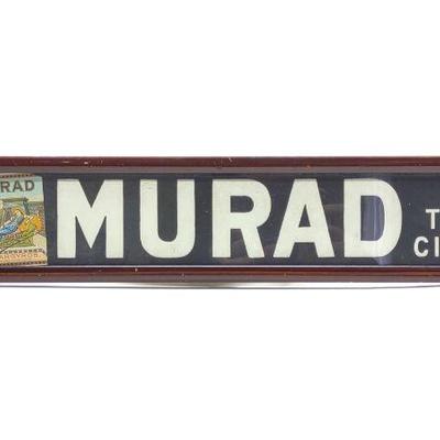 Vintage Murad Embossed Advertising Strip Sign