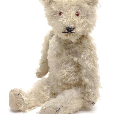 Vintage German Long White Mohair Bear
