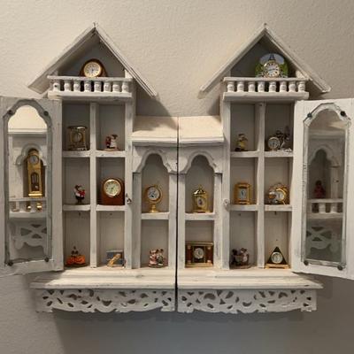 Miniature clocks & shelf