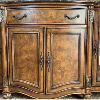 Vintage wood buffet credenza