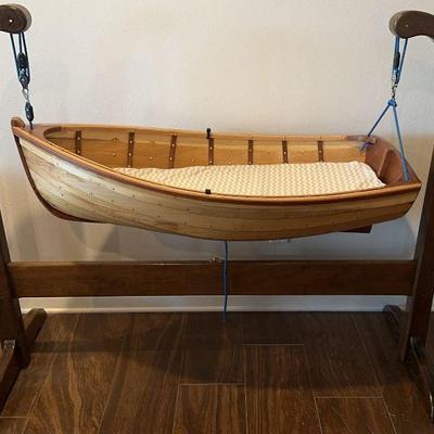 Handmade Boat Baby Cradle