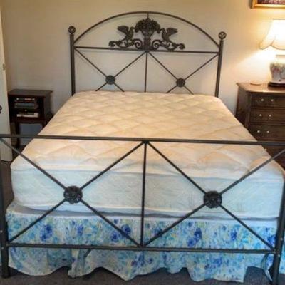Wrought Iron Queen Bed with Beautyrest mattress firm