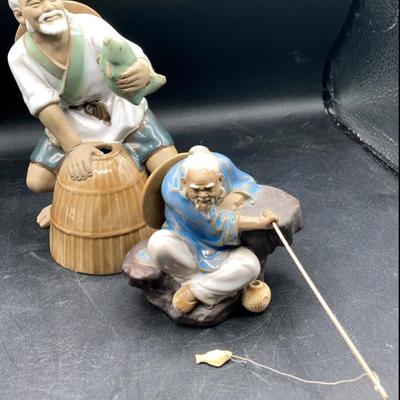 Vintage Ceramic/Porcelain Asian Figurine Pair