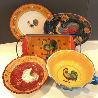 Certified International Susan Winget And Phillippe Richard Rooster Decorative Dishware