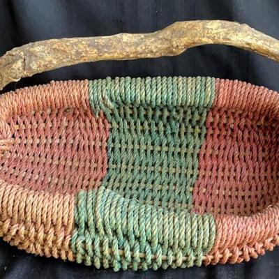 Vintage Rustic Multi-Colored Basket