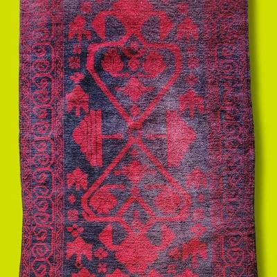 Afghan Blouch Wool Rug 3.6' X 6.6'