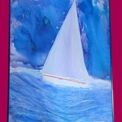 "Night Sail" - Original Watercolor by Sandy Robinson-St.George