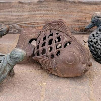 Vintage Cast Iron Animal Lanterns #1