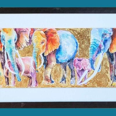 Original Watercolor & Ink by Jos Haigh - "Family Bubble"