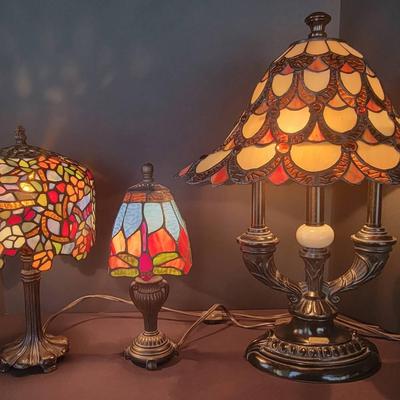 Trio of Stained Glass Lamps, feat. Antiques Roadshow by Dale Tiffany, Inc.