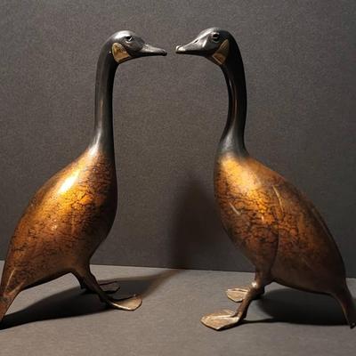 Pair of "Canadian Geese" AP (5/6) - Original Bronze Sculpture by Brian Arthur