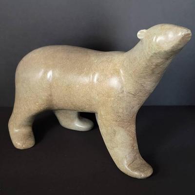 Original Loet Vanderveen Bronze Sculpture - "Polar Bear"