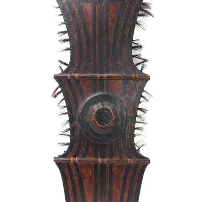 Lot 4 19th20th c excellent rare bagobo klong wood shield