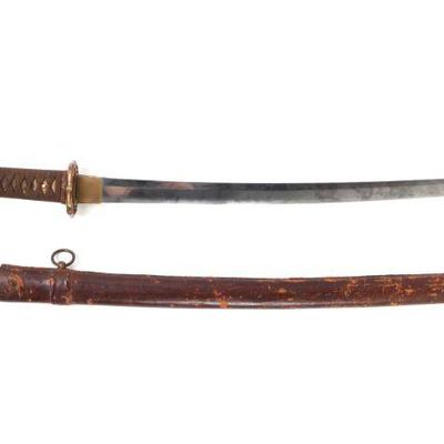 Lot 49 japanese wwii period army officers sword signed by yoshi sade.