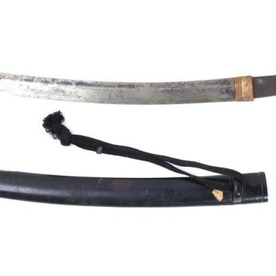 Lot 54 japanese wakizashi sword w scabbard signed)