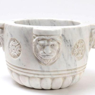 Lot 125 massive italian carrara marble mortar
