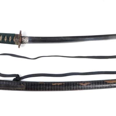 Lot 58 antique japanese wakizashi w scabbard