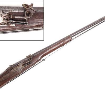 Lot 95 scarce fortress wheellock trap door alarm rifle circa 1580 1640