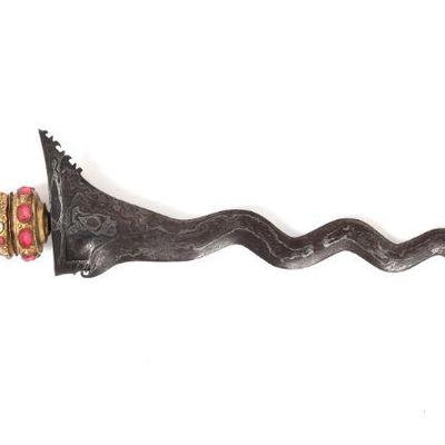 Lot 36 early 20th c beautiful balinese kris