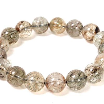 Lot 182 rutilated quartz beaded bracelet