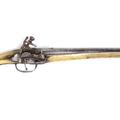 Lot 98 rattail flintlock pistol 18th 19th c.