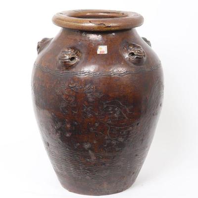 Lot 325 gorgeous song dynasty brown glazed martaban jar