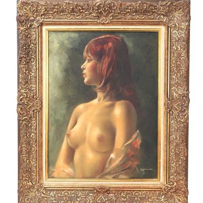 Lot 147 signed leo jansen dutch, 1930 1980), redhead nude