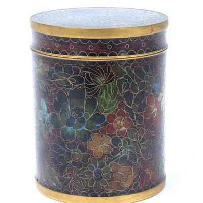Lot 294 chinese mille fleur cloisonne tea caddy