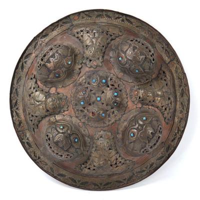 Lot 118 fine tibetan shield 19th century