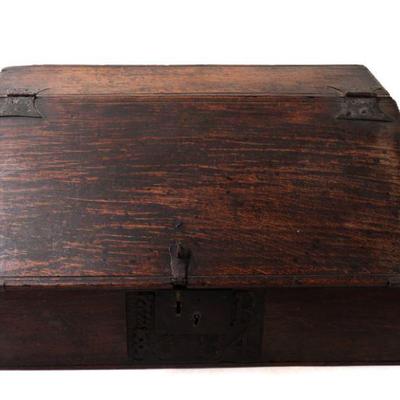 Lot 235 english oak slant table desk 17th c.