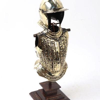 Lot 116 embossed miniature brass half armour
