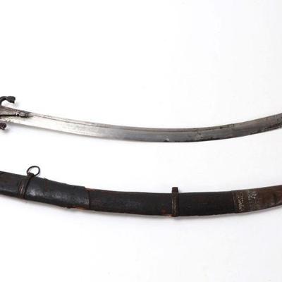 Lot 38 indian rattle pulwar sword scabbard