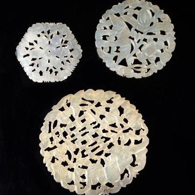 Lot 319 three gorgeous chinese openwork plaques