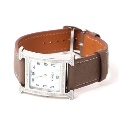 Lot 196 stunning hermes style heure h watch medium