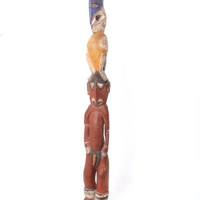 Lot 332 png sepik river totem pole early 20th c.