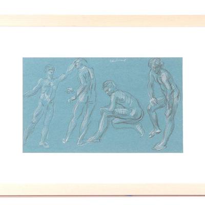 Lot 142 paul cadmus 1904 1999) figure studies on blue paper