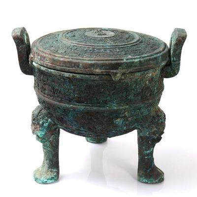 Lot 306 chinese archaistic bronze gui vessel w tl test