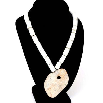 Lot 169 native american shell stone necklace