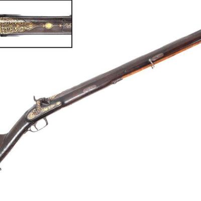 Lot 110 extraordinary 650 cal ottoman percussion rifle, 18th c.