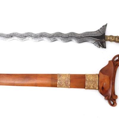 Lot 68 nice filipino moro kris scabbard