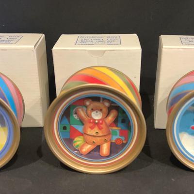 3 Otagiri Japan Teddy Bear Musical Boxes