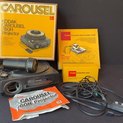 Vintage Kodak Carousal 760H Projector + Stack loader & projection lens (see notes)