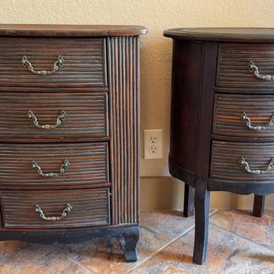 Wicker/Light weight Wood Side Tables 