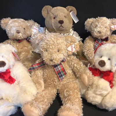 Collection Of Six Gund Bears