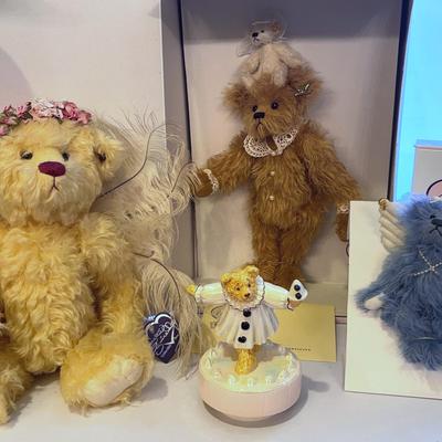 Annette Funicello Bears  (Whisper, Tiara, And Blue Belle)