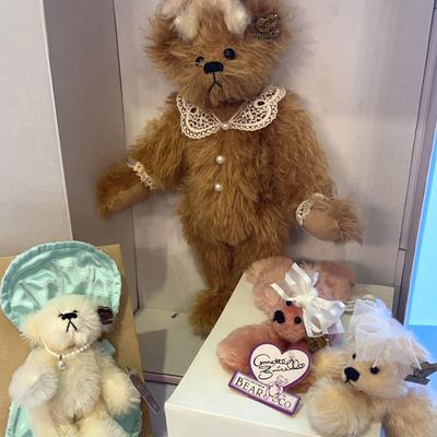 Annette Funicello Bears (Chowder, Tiara, Peach Parfait, Amaretto Ice)