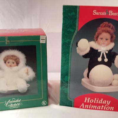 Vintage Santa’s Best Animated Collectible Snow Child Dolls