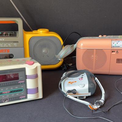 Blast from the 80s! Sony Walkman, 2 “Boomboxes” and an alarm clock